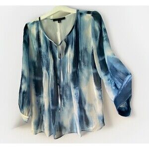 Tommy Hilfiger Womens Top Size 10 Blue And White